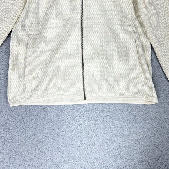 Columbia Women's Large Jacket Full Zip Rosenblum Knit Cream Ivory Pockets Warm - Picture 6 of 12